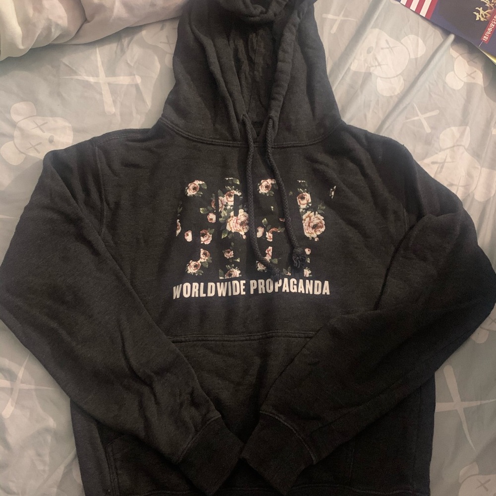 Obey dark gray floral hoodie
